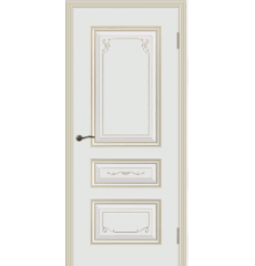 Дверь деревянная межкомнатная эмаль Трио Грейс бел В2 ДГ